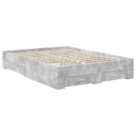 vidaXL Rám postele Betónová šedá 150 x 200 cm Kompozitné drevo – Obrázok 6