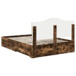 vidaXL Rám postele Dymová dub 150 x 200 cm Kompozitné drevo – Obrázok 10