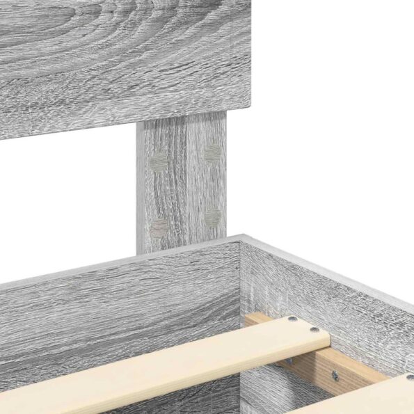 vidaXL Rám postele Sivý Sonoma 120 x 200 cm Kompozitné drevo – Obrázok 11