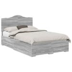 vidaXL Rám postele Sivý Sonoma 120 x 200 cm Kompozitné drevo – Obrázok 2
