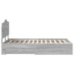 vidaXL Rám postele Sivý Sonoma 120 x 200 cm Kompozitné drevo – Obrázok 9