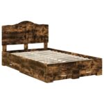vidaXL Rám postele Dymová dub 120 x 190 cm Kompozitné drevo – Obrázok 4