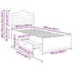 vidaXL Rám postele Sonoma dub 100 x 200 cm Kompozitné drevo – Obrázok 13
