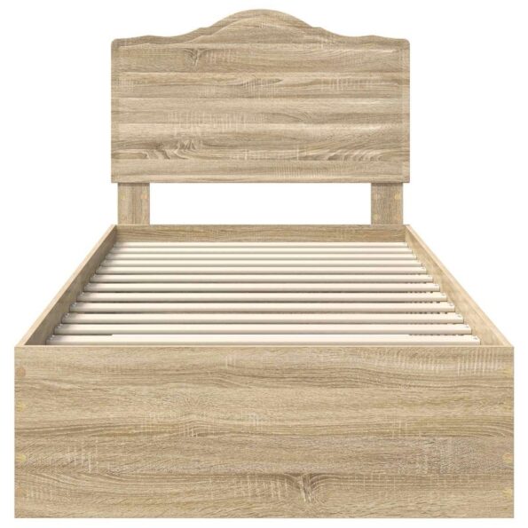 vidaXL Rám postele Sonoma dub 100 x 200 cm Kompozitné drevo – Obrázok 7