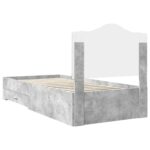 vidaXL Rám postele Betónová šedá 90 x 200 cm Kompozitné drevo – Obrázok 9