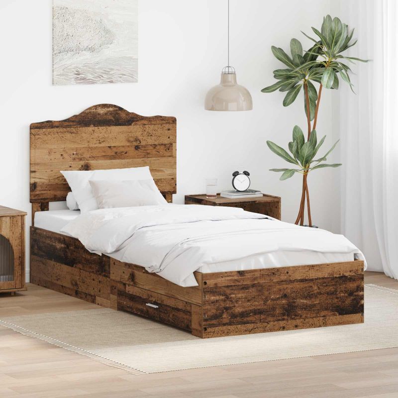3413655_1.jpg vidaXL Rám postele Staré drevo 90 x 200 cm Kompozitné drevo – Obrázok 1