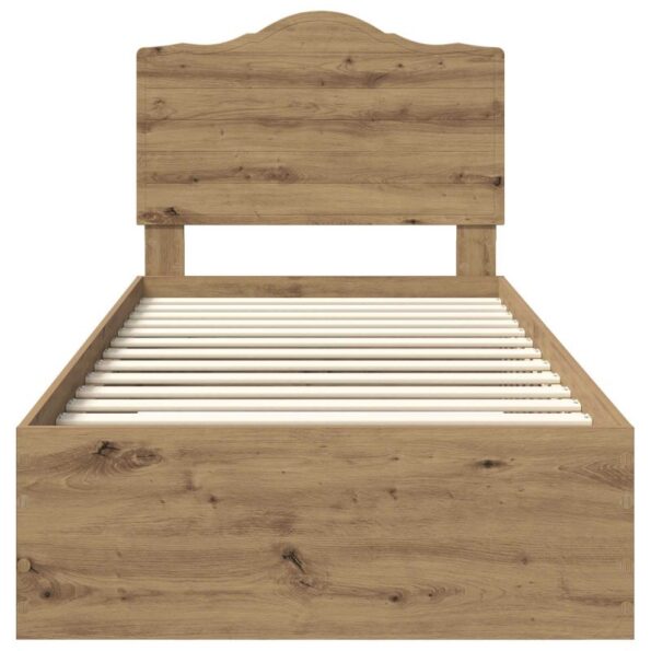 vidaXL Rám postele Remeselný dub 90 x 200 cm Kompozitné drevo – Obrázok 7