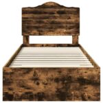 vidaXL Rám postele so zásuvkou Dymová dub 90 x 190 cm Kompozitné drevo – Obrázok 7