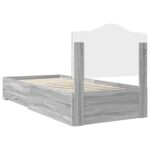 vidaXL Rám postele Sivý Sonoma 90 x 190 cm Kompozitné drevo – Obrázok 9