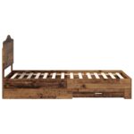 vidaXL Rám postele Staré drevo 90 x 190 cm Kompozitné drevo – Obrázok 6