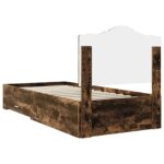 vidaXL Rám postele so zásuvkou Dymová dub 70 x 190 cm Kompozitné drevo – Obrázok 9