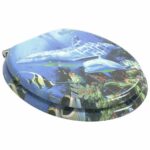 vidaXL WC sedadlo 2 pcs Modrá 44 x 38 cm MDF doska – Obrázok 2