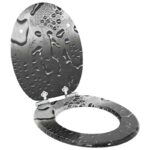 vidaXL WC sedadlo 2 pcs Sivá 44 x 38 cm MDF doska – Obrázok 3