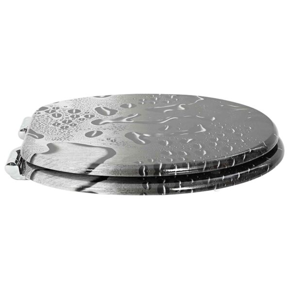 vidaXL WC sedadlo 2 pcs Sivá 44 x 38 cm MDF doska – Obrázok 4