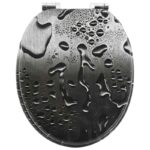 vidaXL WC sedadlo 2 pcs Sivá 44 x 38 cm MDF doska – Obrázok 5