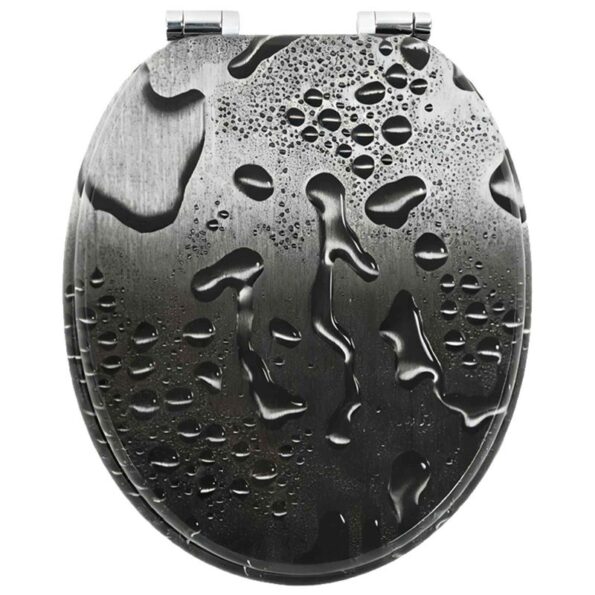 vidaXL WC sedadlo 2 pcs Sivá 44 x 38 cm MDF doska – Obrázok 5