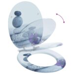 vidaXL WC sedadlo 2 pcs Sivá 44 x 38 cm MDF doska – Obrázok 10