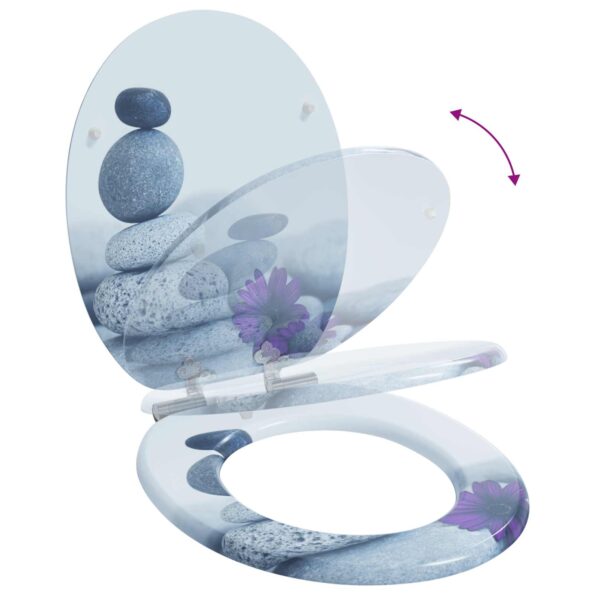 vidaXL WC sedadlo 2 pcs Sivá 44 x 38 cm MDF doska – Obrázok 10