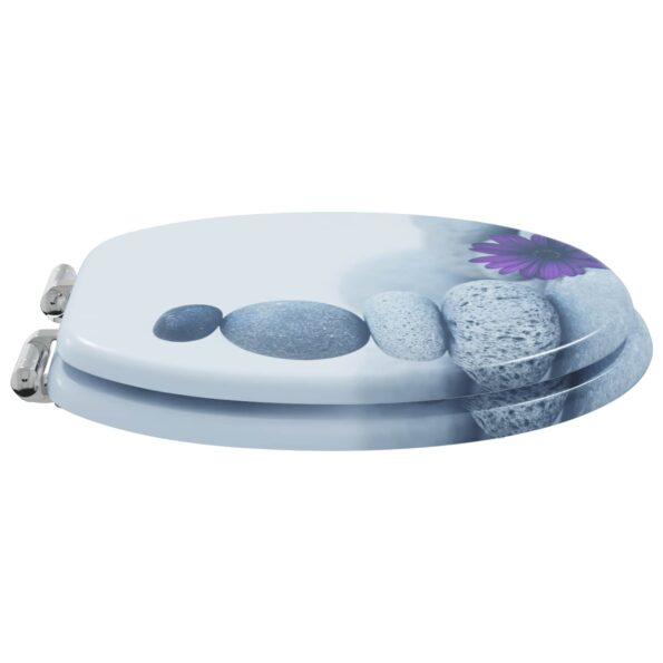 vidaXL WC sedadlo 2 pcs Sivá 44 x 38 cm MDF doska – Obrázok 4