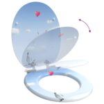 vidaXL WC sedadlo 2 pcs Modrá 43,8 x 37,8 cm MDF doska – Obrázok 10