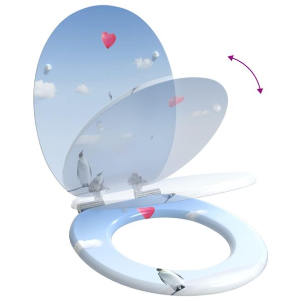 vidaXL WC sedadlo 2 pcs Modrá 43,8 x 37,8 cm MDF doska – Obrázok 10