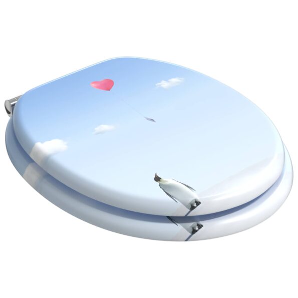 vidaXL WC sedadlo 2 pcs Modrá 43,8 x 37,8 cm MDF doska – Obrázok 2