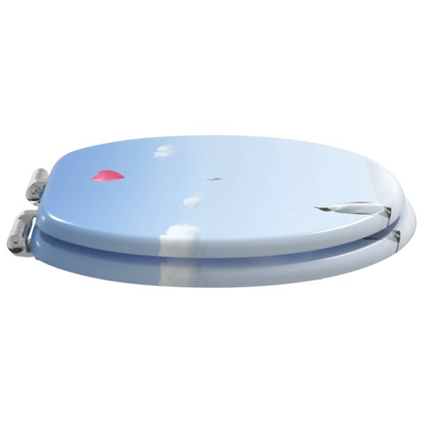 vidaXL WC sedadlo 2 pcs Modrá 43,8 x 37,8 cm MDF doska – Obrázok 4