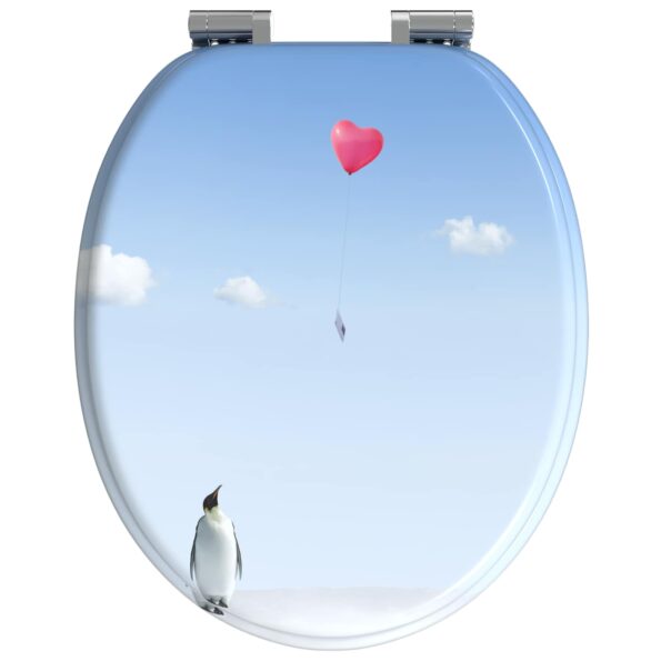 vidaXL WC sedadlo 2 pcs Modrá 43,8 x 37,8 cm MDF doska – Obrázok 5