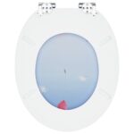 vidaXL WC sedadlo 2 pcs Modrá 43,8 x 37,8 cm MDF doska – Obrázok 9