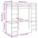 vidaXL Rám podkrovnej postele Biela 90 x 190 cm – Obrázok 10