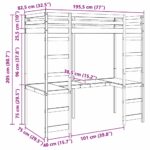 vidaXL Rám podkrovnej postele Biela 75 x 190 cm – Obrázok 10