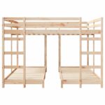 vidaXL Trojposchodový rám postele Prírodná 80 / 200 x 200 cm – Obrázok 4