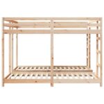 vidaXL Trojposchodový rám postele Prírodná 80 / 200 x 200 cm – Obrázok 5
