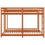 vidaXL Trojposchodový rám postele Včelí hnedý 200 x 200 cm – Obrázok 5