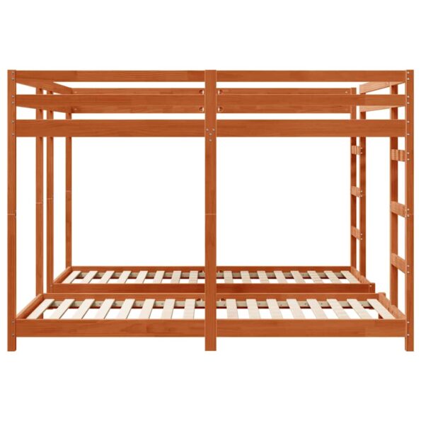 vidaXL Trojposchodový rám postele Včelí hnedý 200 x 200 cm – Obrázok 5