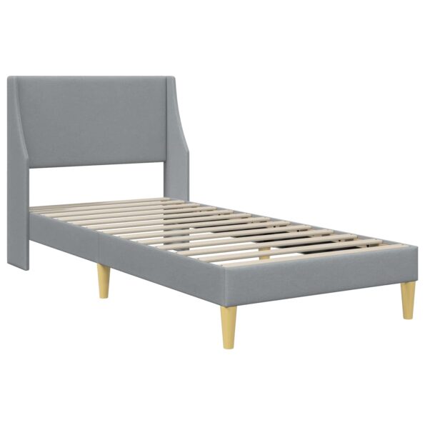 vidaXL Rám postele s matracom Svetlosivá 100 x 200 cm Polyester – Obrázok 4