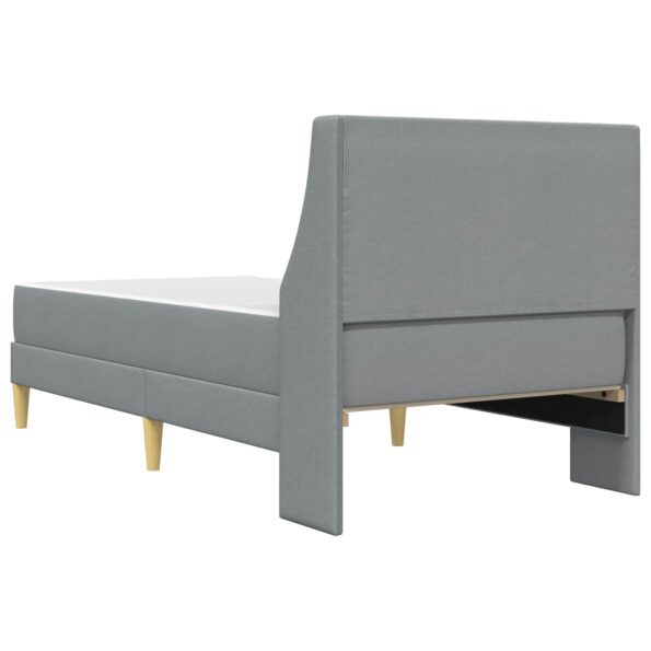 vidaXL Rám postele s matracom Svetlosivá 100 x 200 cm Polyester – Obrázok 8