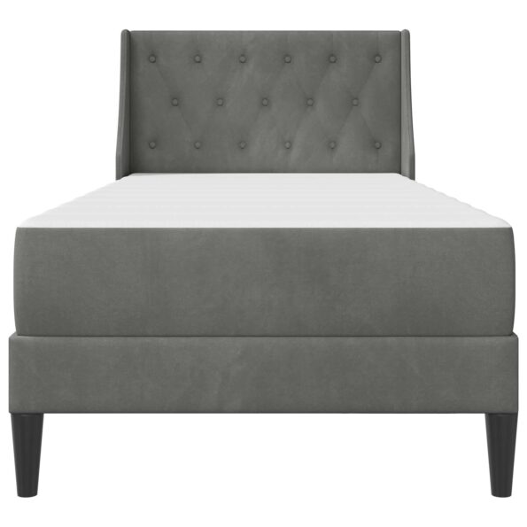 vidaXL Rám postele s matracom s matracmi Tmavo šedá 80 x 200 cm Zamat – Obrázok 6