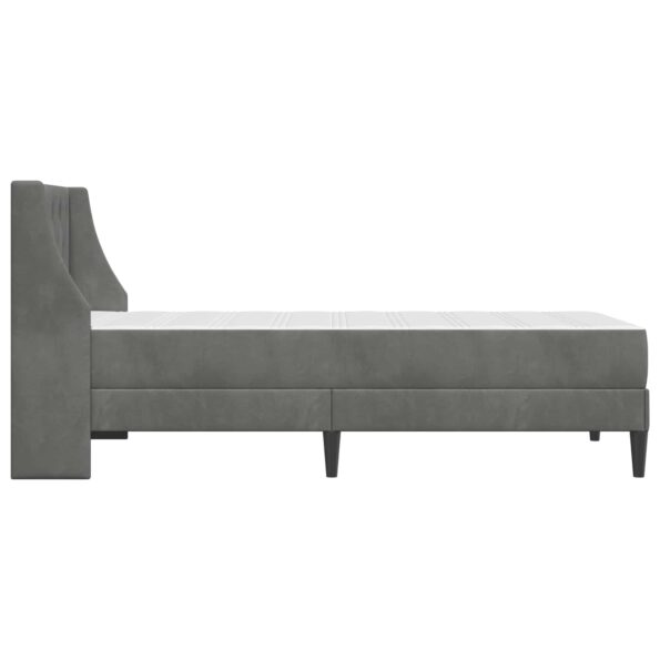 vidaXL Rám postele s matracom s matracmi Tmavo šedá 80 x 200 cm Zamat – Obrázok 7