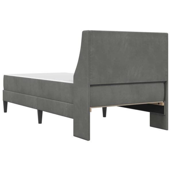 vidaXL Rám postele s matracom s matracmi Tmavo šedá 80 x 200 cm Zamat – Obrázok 8
