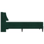 vidaXL Rám postele s matracom s matracmi Tmavozelená 80 x 200 cm Zamat – Obrázok 7
