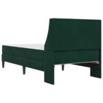 vidaXL Rám postele s matracom s matracmi Tmavozelená 80 x 200 cm Zamat – Obrázok 8