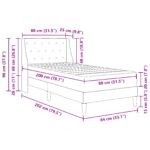 vidaXL Rám postele s matracom s matracmi Ružová 80 x 200 cm Zamat – Obrázok 10