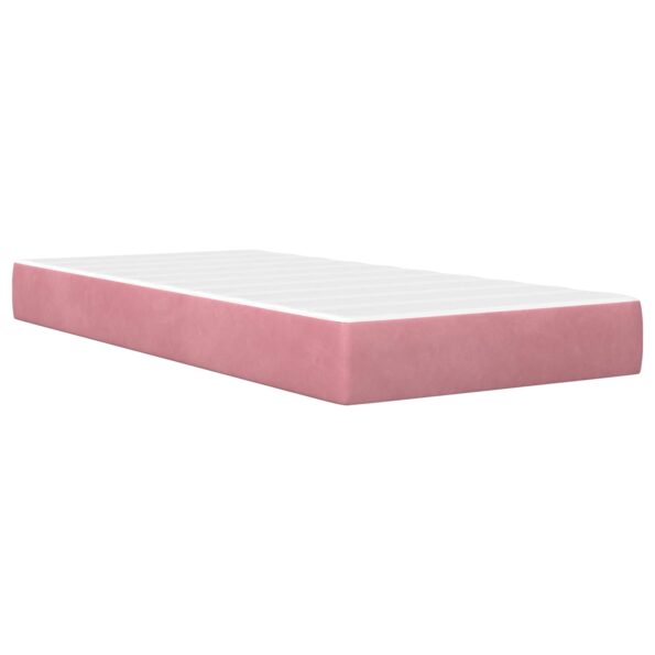 vidaXL Rám postele s matracom s matracmi Ružová 80 x 200 cm Zamat – Obrázok 5