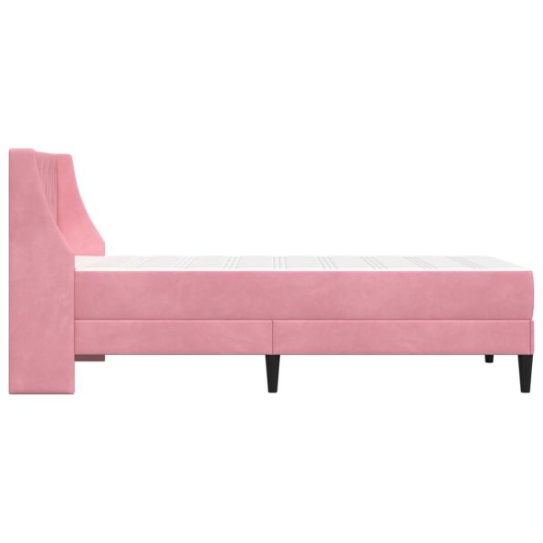 vidaXL Rám postele s matracom s matracmi Ružová 80 x 200 cm Zamat – Obrázok 7