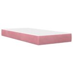 vidaXL Rám postele s matracom s matracmi Ružová 90 x 200 cm Zamat – Obrázok 5