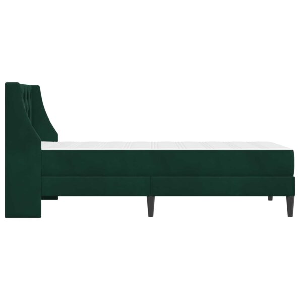 vidaXL Rám postele s matracom Tmavozelená 100 x 200 cm Zamat – Obrázok 7