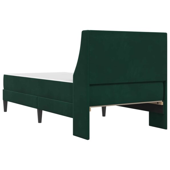 vidaXL Rám postele s matracom Tmavozelená 100 x 200 cm Zamat – Obrázok 8