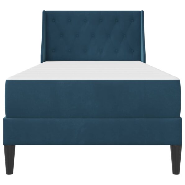 vidaXL Rám postele s matracom s matracmi Modrá 100 x 200 cm Zamat – Obrázok 6