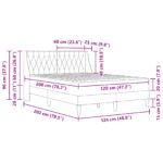 vidaXL Rám postele s matracom s matracmi Ružová 120 x 200 cm Zamat – Obrázok 11